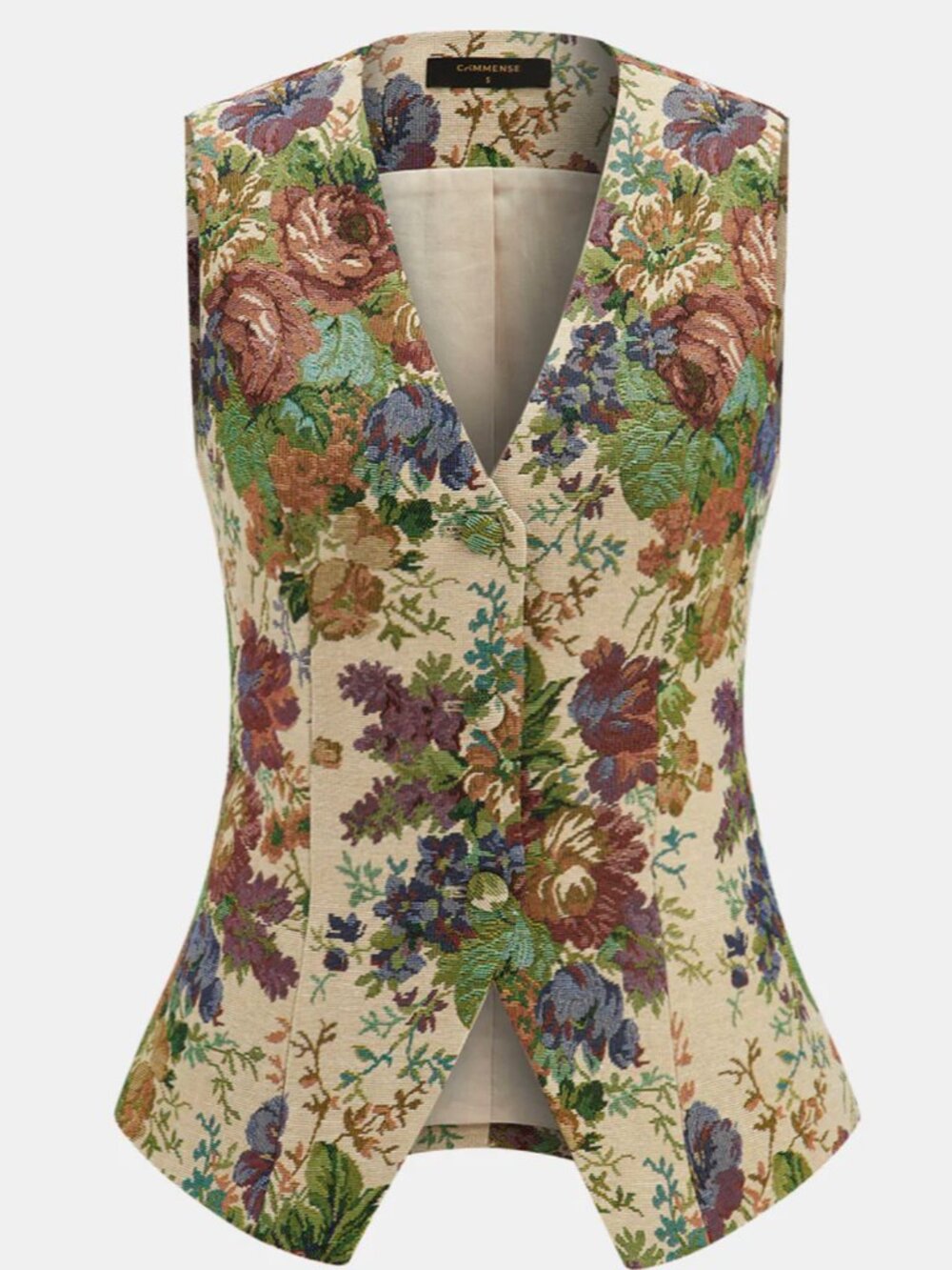 Floral Print Vest & Mini Skirt Set - Picture 2 of 5